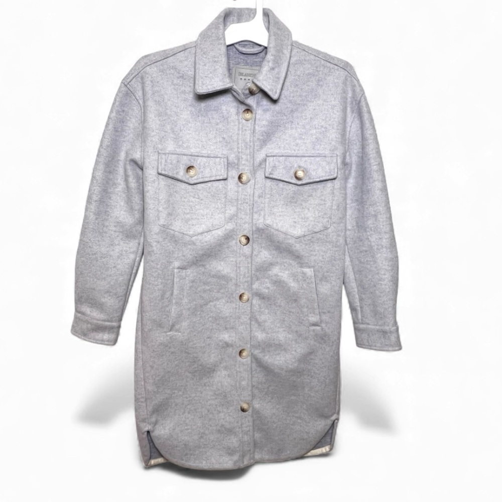 New without tags Blank NYC long shirt jacket shacket in Run Free.  Size S - Picture 2 of 5
